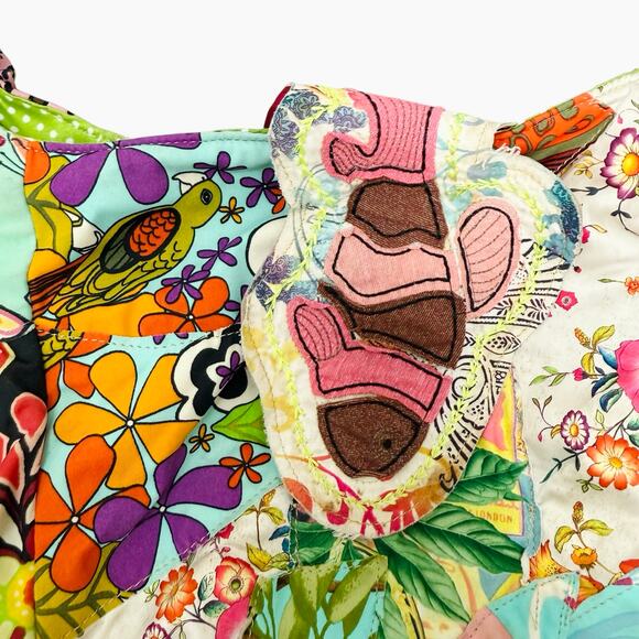 Agua Bendita Rare Patchwork Boho Crossbody Bag‎ Multicolor - Picture 3 of 12